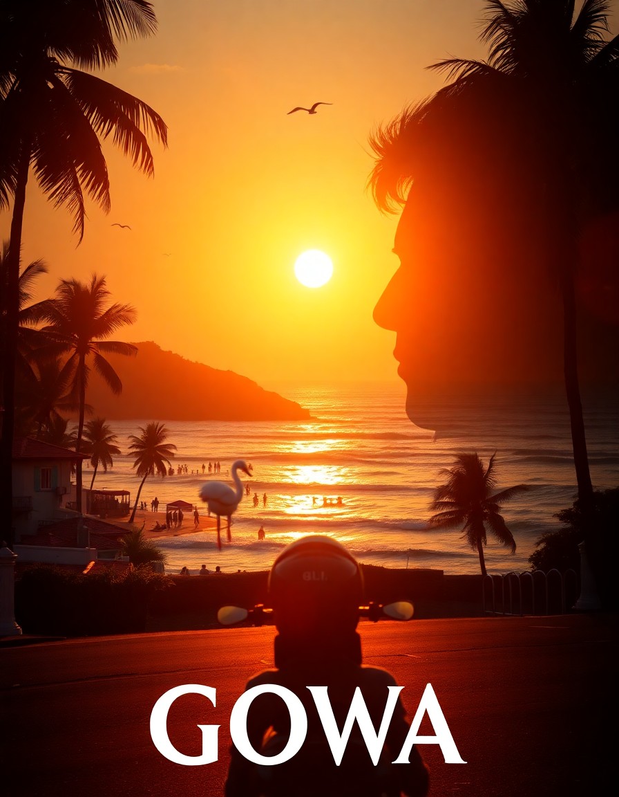 RSP double exposure Goa travel poster